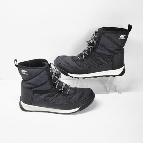 SOREL WOMEN'S  Whitney II Short Lace Waterproof Boots black Size 7 EUC - Picture 3 of 9